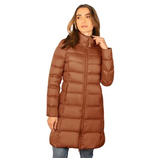 Foto 2 | Foto 2 | Chamarra Larga Greenlander Café Capitonada con Capucha Desmontable para Mujer