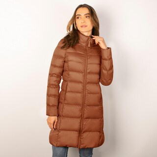 Foto 3 | Foto 3 | Chamarra Larga Greenlander Café Capitonada con Capucha Desmontable para Mujer
