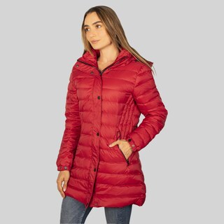 Foto 4 | Foto 4 | Chamarra Greenlander Roja Capitonada con Capucha para Mujer