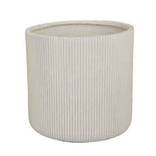 Foto 3 | Foto 3 | Conjunto De Macetas Benzara Elly Redondas Verticales De Resina Blanca 46 33 23 Cm - Venta Internacional.