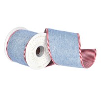 Cinta Vickerman De Tafetán Chambry A Cuadros Azul 4 Cm X 5 M - Venta Internacional.