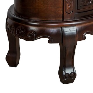 Foto 4 | Foto 4 | Cómoda Benzara De Madera Con 3 Cajones Y Detalles En Forma De Voluta Color Marrón - Venta Internacional.