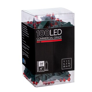 Foto 2 | Foto 2 | Conjunto De Luces De Navidad Vickerman 10 M 100 Led Rojos De Ángulo Amplio - Venta Internacional.