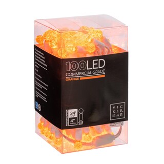 Foto 2 | Foto 2 | Juego De Luces Led Vickerman 100 Lámparas Naranja 10 M De Largo - Venta Internacional.