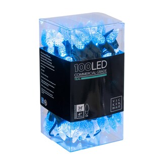 Foto 3 | Foto 3 | Guirnalda De Luces Navideñas Vickerman 100 Led C6 Verde Azulado De 10.4 M - Venta Internacional.