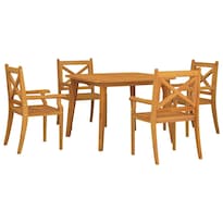 Juego De Comedor Para Patio Casafoyer De Madera Maciza De Acacia 5 Piezas - Venta Internacional.