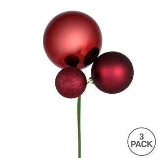 Foto 2 | Foto 2 | Adorno Navideño Vickerman Bola De Vino 18'' (paquete De 3) - Venta Internacional.