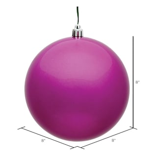 Foto 6 | Foto 6 | Adorno Vickerman Bola De Caramelo Fucsia 8 Cm De Plástico Irrompible - Venta Internacional.