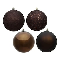 Set De Adornos Vickerman Bola Chocolate 4 Acabados 6 Cm 4/ Caja - Venta Internacional.