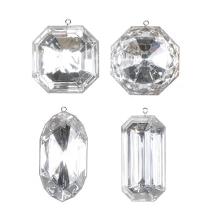 Foto 1 | Foto 1 | Adorno Vickerman Con Brillo De Joyas Plateadas 4-5 Cm Paquete Con 4 Piezas - Venta Internacional.