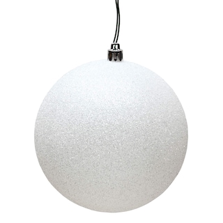 Foto 1 | Foto 1 | Adorno Navideño Vickerman 6'' Bola Blanca Con Brillo Paquete X4 - Venta Internacional.