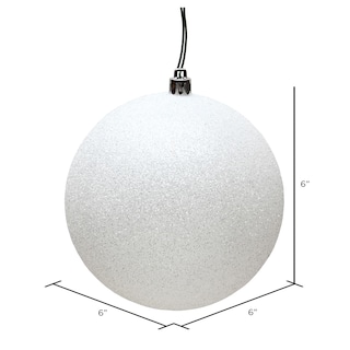 Foto 2 | Foto 2 | Adorno Navideño Vickerman 6'' Bola Blanca Con Brillo Paquete X4 - Venta Internacional.