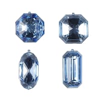 Adorno Vickerman Con Brillo De Joya Azul Bebé 4-5 Cm Juego De 4 Piezas - Venta Internacional.