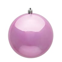 Adorno Vickerman Bola Rosa Brillante 12 Cm De Plástico Irrompible - Venta Internacional.