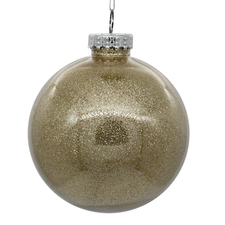 Foto 1 | Foto 1 | Adorno Navideño Bola Transparente Vickerman Con Purpurina De Avena 6 Cm - Venta Internacional.