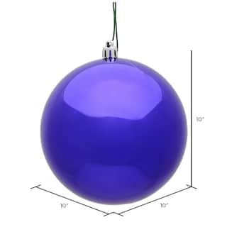 Foto 5 | Foto 5 | Adorno Bola Brillante Púrpura Vickerman 10 Cm De Plástico Irrompible - Venta Internacional.