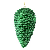 Adornos Navideños Vickerman Piña Con Purpurina Verde Mate 10 Cm 2 Piezas - Venta Internacional.