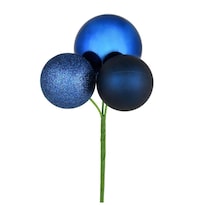 Adorno Navideño Vickerman Azul Medianoche 18 Cm 4 Pzas - Venta Internacional.