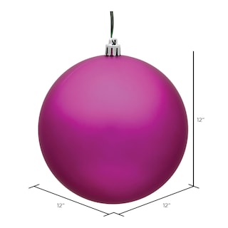 Foto 2 | Foto 2 | Adorno Bola Vickerman 12'' Mate Fucsia De Plástico Irrompible - Venta Internacional.
