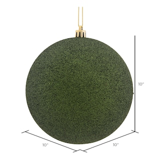 Foto 2 | Foto 2 | Adorno Vickerman Bola Glitter Verde Musgo 10 Cm Irrompible - Venta Internacional.