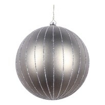 Adorno Navideño Bola De Brillo Mate De Peltre Vickerman De 5'' - Venta Internacional.