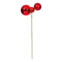 Set De 3 Adornos Navideños Vickerman Bolas Rojas De 18 Cm - Venta Internacional.
