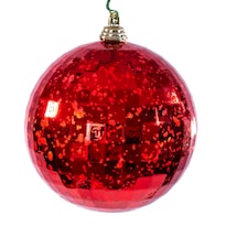 Adorno Navideño Vickerman Espejo Rojo Mercury 4 Cm 6 Piezas - Venta Internacional.