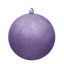 Adorno Bolita Glitter De 10'' Lavanda De Plástico Irrompible Vickerman - Venta Internacional.