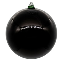 Adorno Vickerman Bola Perla Negra Perforada Uv 8 Cm 1 Unidad - Venta Internacional.