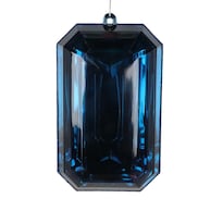 Adorno Vickerman Rectángulo De Joyas Azúl Medianoche Con Brillo 8 Cm - Venta Internacional.