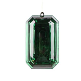 Foto 1 | Foto 1 | Adorno Vickerman Rectangular Con Joyas Y Brillo 8 Cm Verde Oscuro X2 - Venta Internacional.