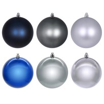 Surtido De Adornos Vickerman 4'' En Azul Medianoche Estaño Y Plata - Venta Internacional.