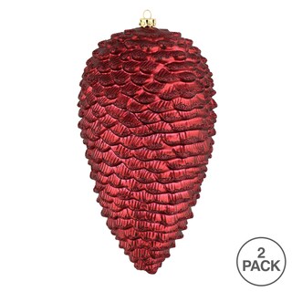 Foto 2 | Foto 2 | Adorno Navideño Vickerman Piña De Pino Mate Con Brillo Vino 10 Cm - Venta Internacional.