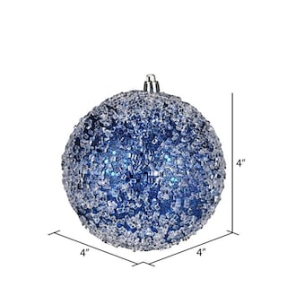 Foto 2 | Foto 2 | Adornos Vickerman Bolas De Granizo Con Brillo Azul Medianoche 4 Cm 6 Piezas - Venta Internacional.
