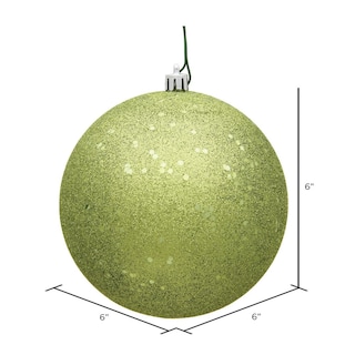 Foto 2 | Foto 2 | Adorno Bola De Lentejuelas Verde Lima Vickerman 6 Cm Paquete X4 Irrompible - Venta Internacional.