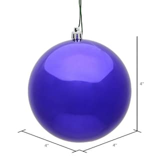 Foto 2 | Foto 2 | Bola De Adorno Vickerman Morada Brillante 4 Cm Paquete De 6 Irrompibles - Venta Internacional.