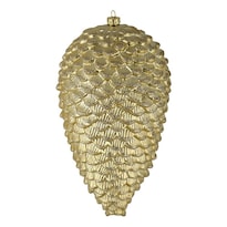 Adornos Navideños Cono De Pino Vickerman Con Brillo Champagne - Venta Internacional.