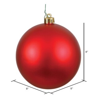Foto 2 | Foto 2 | Adorno Navideño Vickerman Bola Roja Mate 20 Cm Plástico - Venta Internacional.