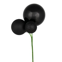 Adorno Navideño Vickerman Bola Negra De 18'' (paquete De 3) - Venta Internacional.