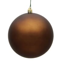 Adorno Navideño Vickerman Bola Plástica Mate Mocha De 10'' - Venta Internacional.