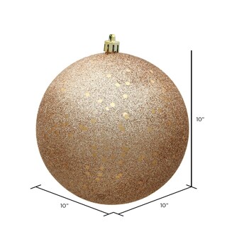 Foto 2 | Foto 2 | Adorno Bola De Lentejuelas Café Latte Vickerman 10 Cm Irrompible - Venta Internacional.