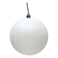 Adornos Vickerman Bola Blanca De Lentejuelas De Plástico 6 Cm (juego De 4) - Venta Internacional.