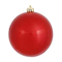 Ornamento Navideño Vickerman Bola De Caramelo Roja 6 Cm Paquete De 4 - Venta Internacional.