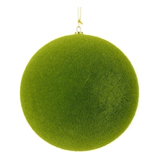 Foto 1 | Foto 1 | Adorno Navideño Vickerman Set De 4 Bolas Verde Musgo Flocado De 6'' - Venta Internacional.