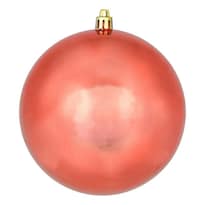 Adornos Vickerman 3 Bolas De Plástico Brillantes Coral Rosa X12 - Venta Internacional.