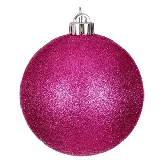 Foto 1 | Foto 1 | Adorno Vickerman Bola De Plástico Glitter Rosa Fucsia 6 Cm 4/unidad - Venta Internacional.