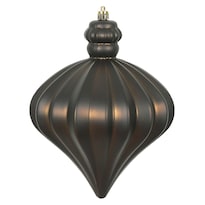 Adorno Navideño Vickerman Cebolla Mate Chocolate 6 Cm - Venta Internacional.