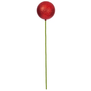 Foto 1 | Foto 1 | Varita De Adorno Vickerman Con Bola Brillante Roja De 4 Cm 6/paquete - Venta Internacional.