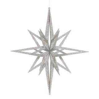 Foto 1 | Foto 1 | Adorno Para Punta De Árbol De Navidad Vickerman Estrella Iridiscente Plateada De 24 Cm - Venta Internacional.