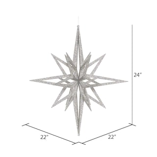 Foto 2 | Foto 2 | Adorno Para Punta De Árbol De Navidad Vickerman Estrella Iridiscente Plateada De 24 Cm - Venta Internacional.